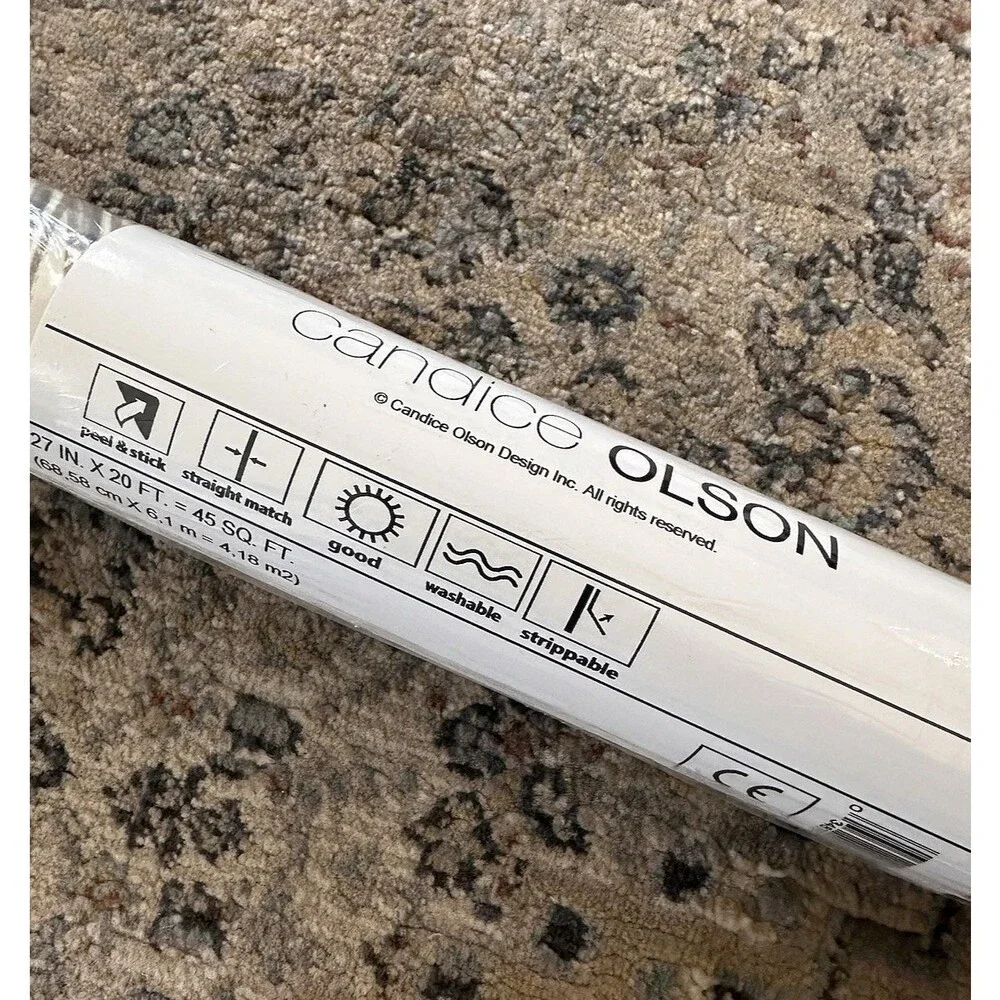New Anthropologie Wallpaper Peaceful Plume Peel Stick Candice Olson PSW1104RL